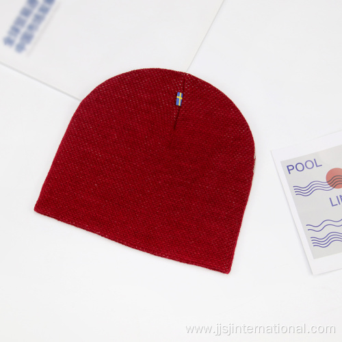 custom red knitted hat